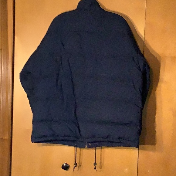 Lands’ End unisex navy goose down puffer, size large - Picture 3 of 3